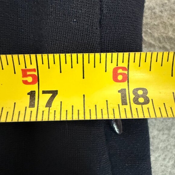 J Jill XL Ponte Wide Leg Pull On Pants Navy Blue Zip Pockets Stretch Knit - Picture 8 of 12